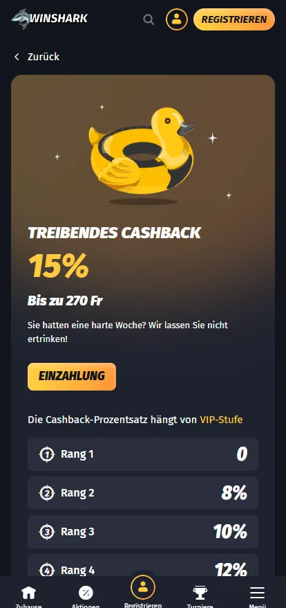 Winshark Cashback Sommer 2026