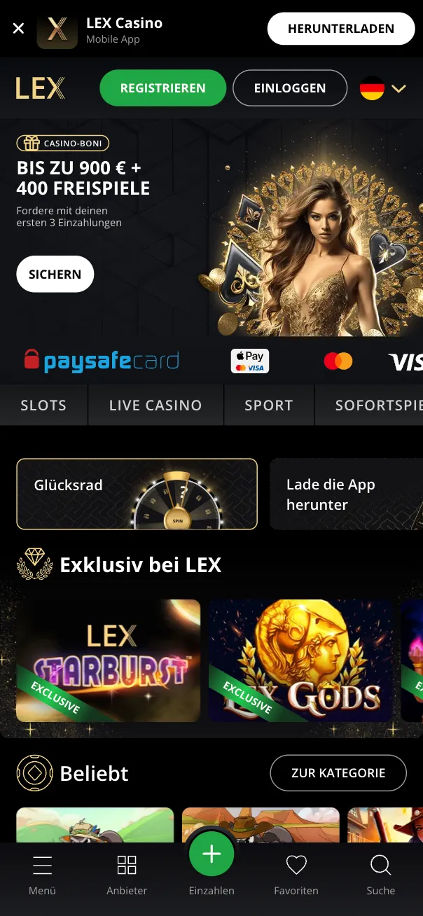 Lex Casino Bonus 2026