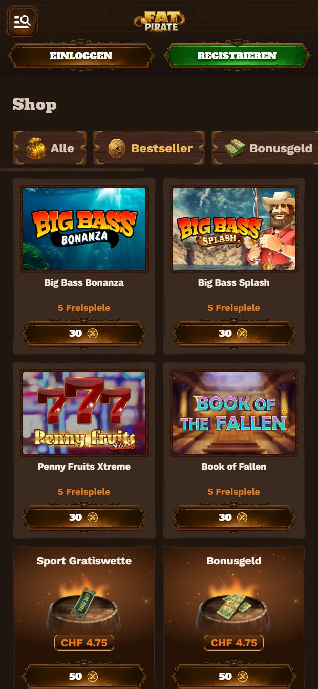 FatPirate Casino Shop
