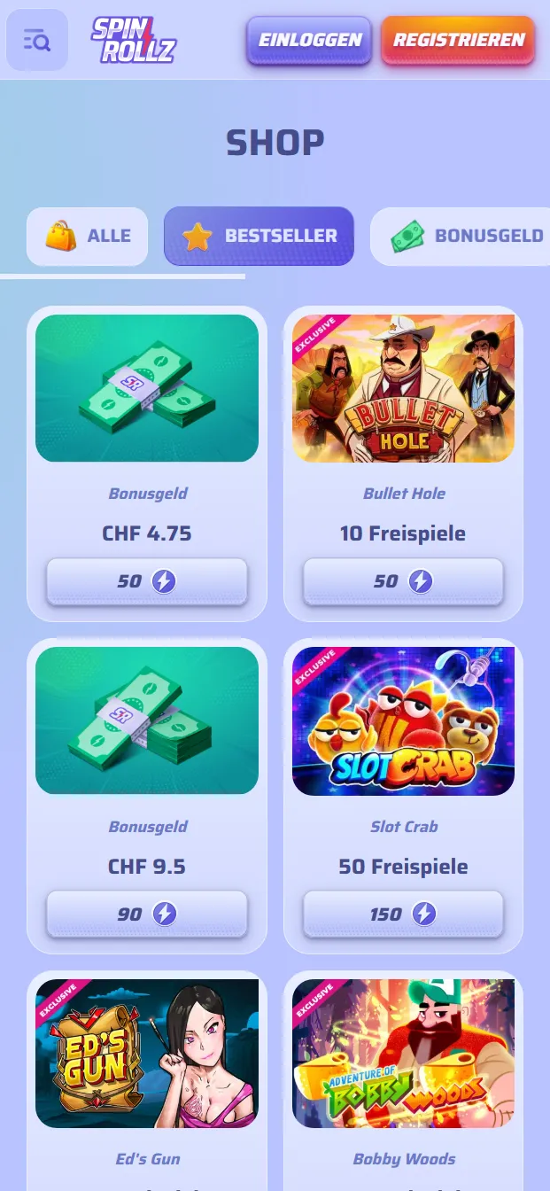 Spinrollz Casino Shop