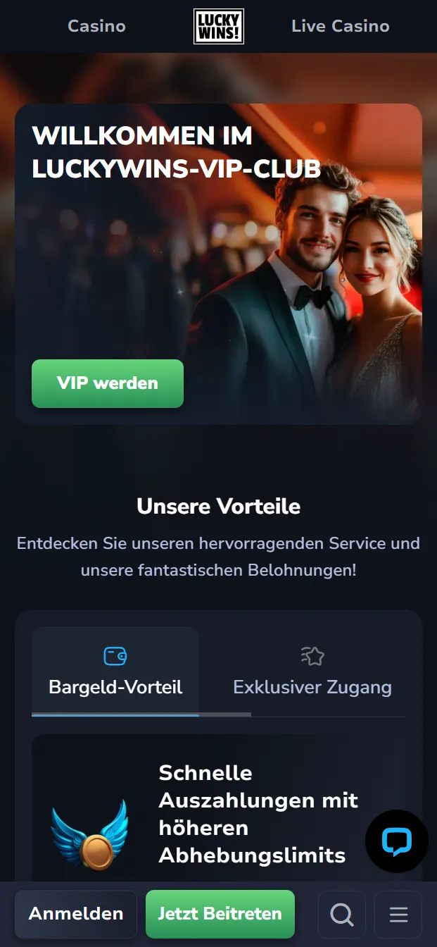 Lucky Wins Casino VIP Club