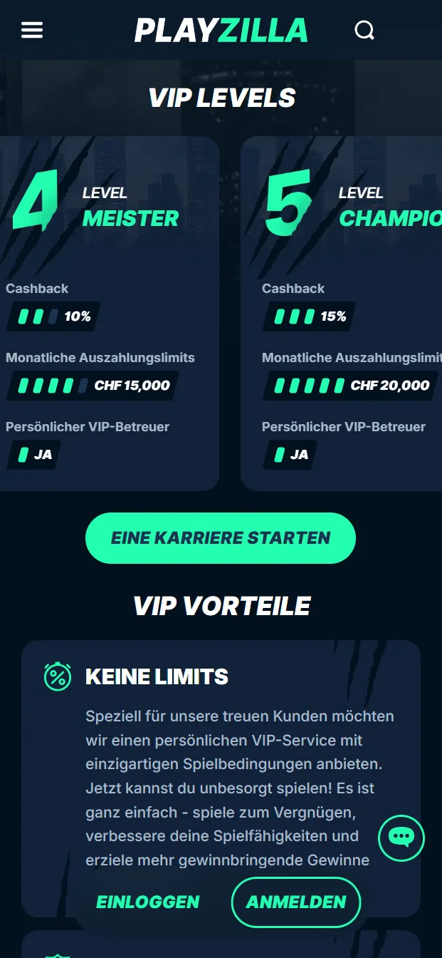 Playzilla Casino VIP Club