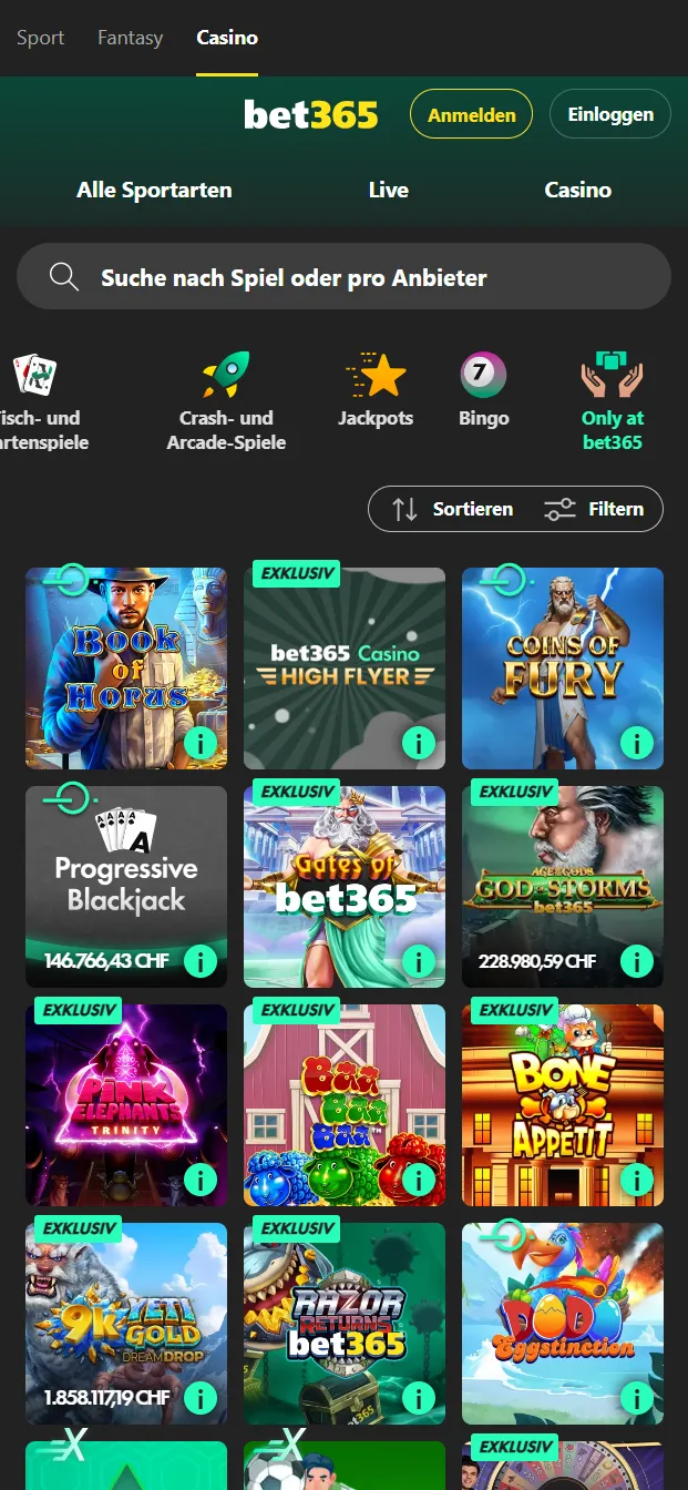 bet365 Casino Exclusive