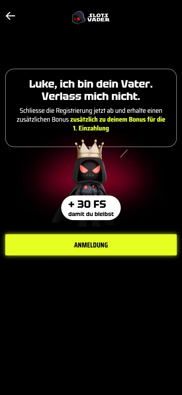 SlotsVader Casino Bonus