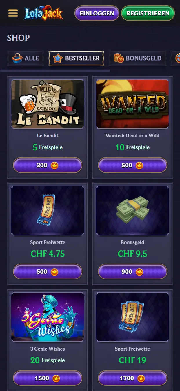 LolaJack Casino Shop