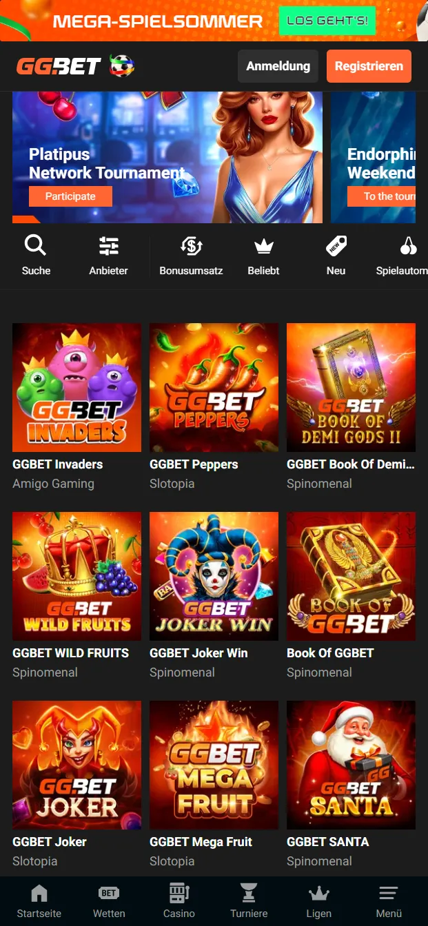 GGBet brand Slots