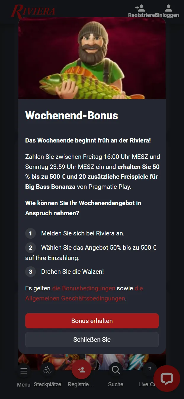 Riviera Wochenend Bonus Sommer2026