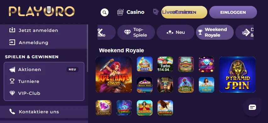 PlayOro Casino Slots