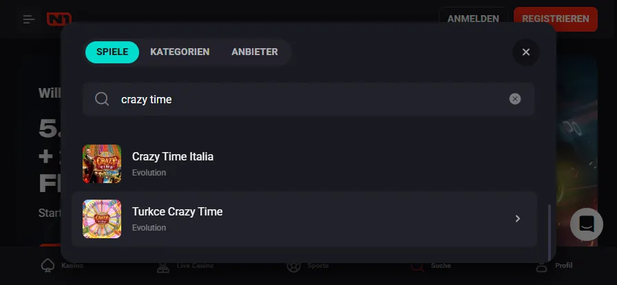 N1bet Crazy Time