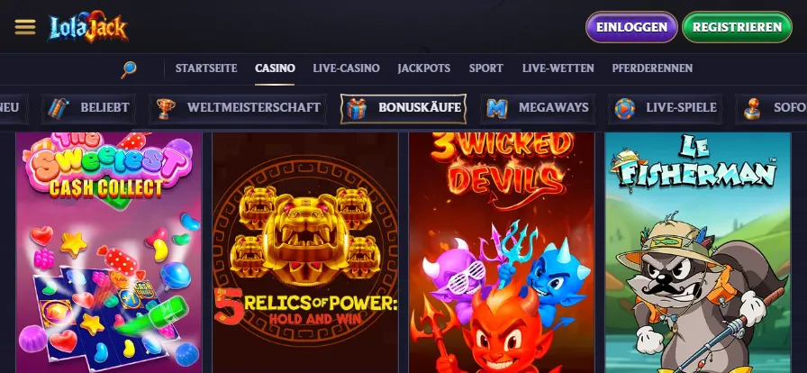 LolaJack Casino Bonus Buy