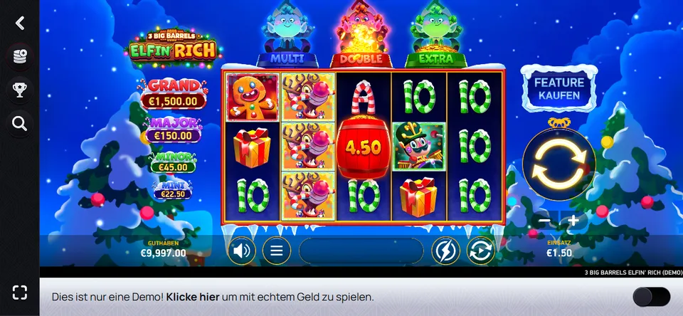 Koala 3 Big Barrels Elfin' Rich Weihnachts-Slot