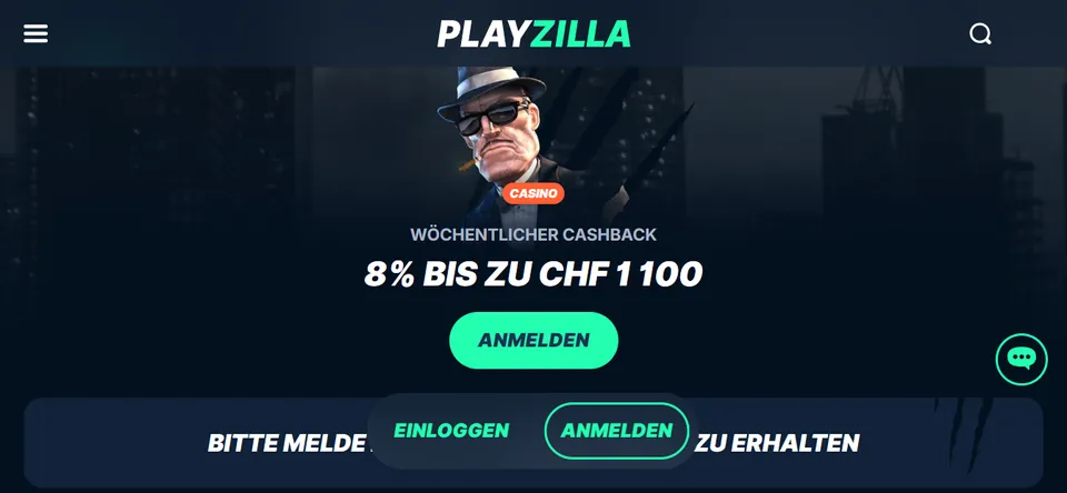 Playzilla Cashback Bonus banner