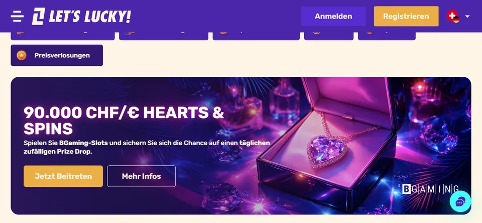 Let's Lucky Casino Valentinstag Preisdrops 2026